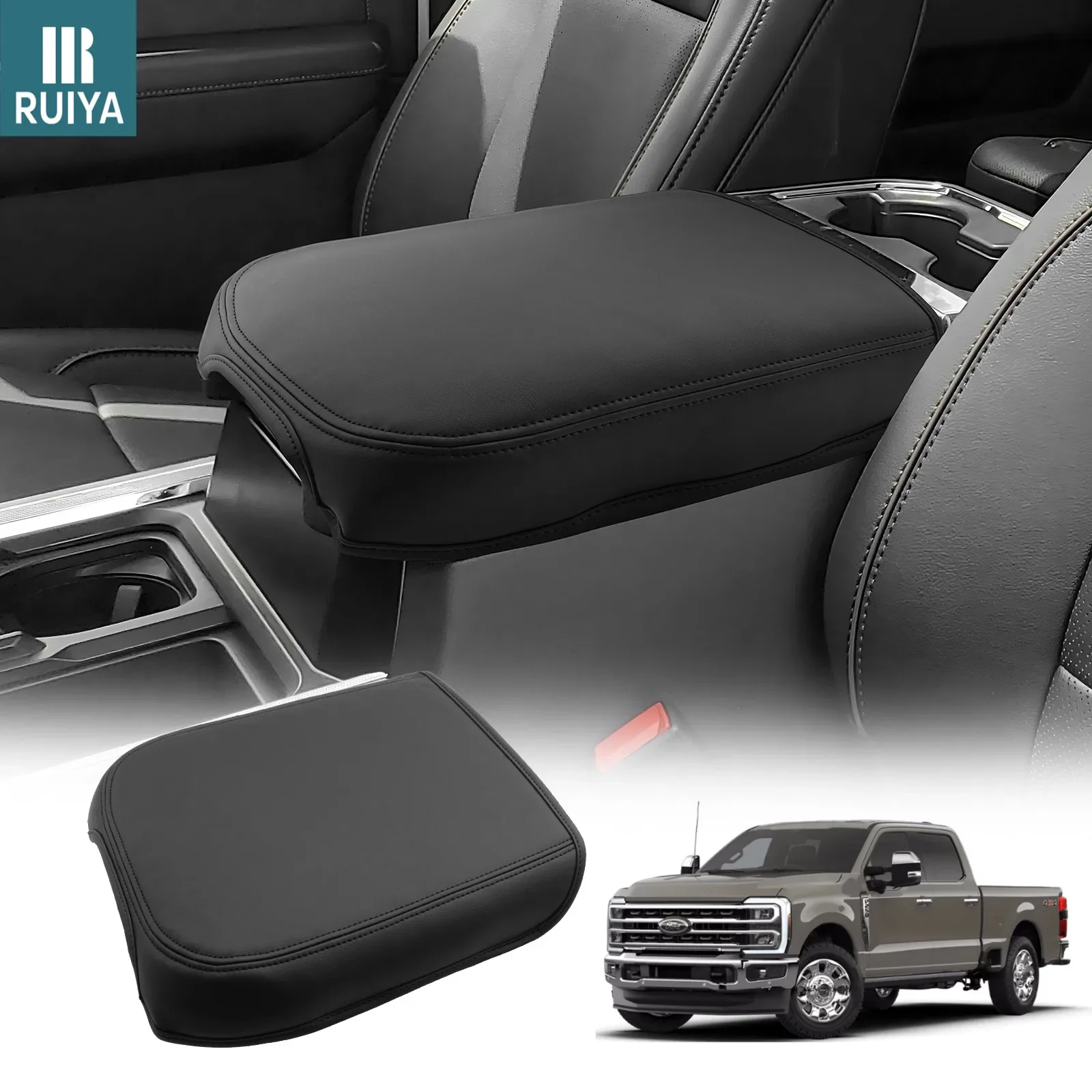 For Ford F-250 F-350 Super Duty 2023-2026 Console Armrest Protective Cover Car Interior Replacement Accessory Cushion Pad view 2