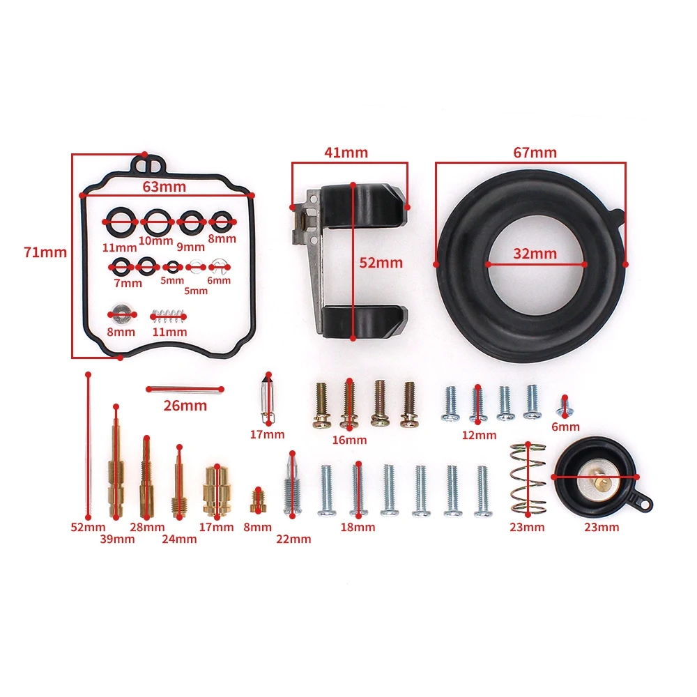 Carburetor Repair Kit For Yamaha Virago XV250 V Star 250 Route 66 XV250 Motorcycle Carb Rebuild Kit 2
