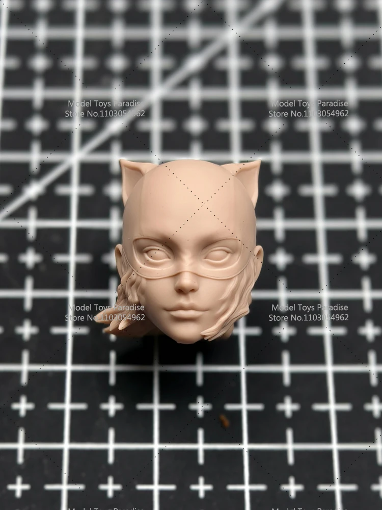 Unpainted White Model Head 1/12 Soldier Catwoman anti-hero Head Sculpt Fit 6'' ML SHF MEZCO McFarlane Mafex Action Figure Body