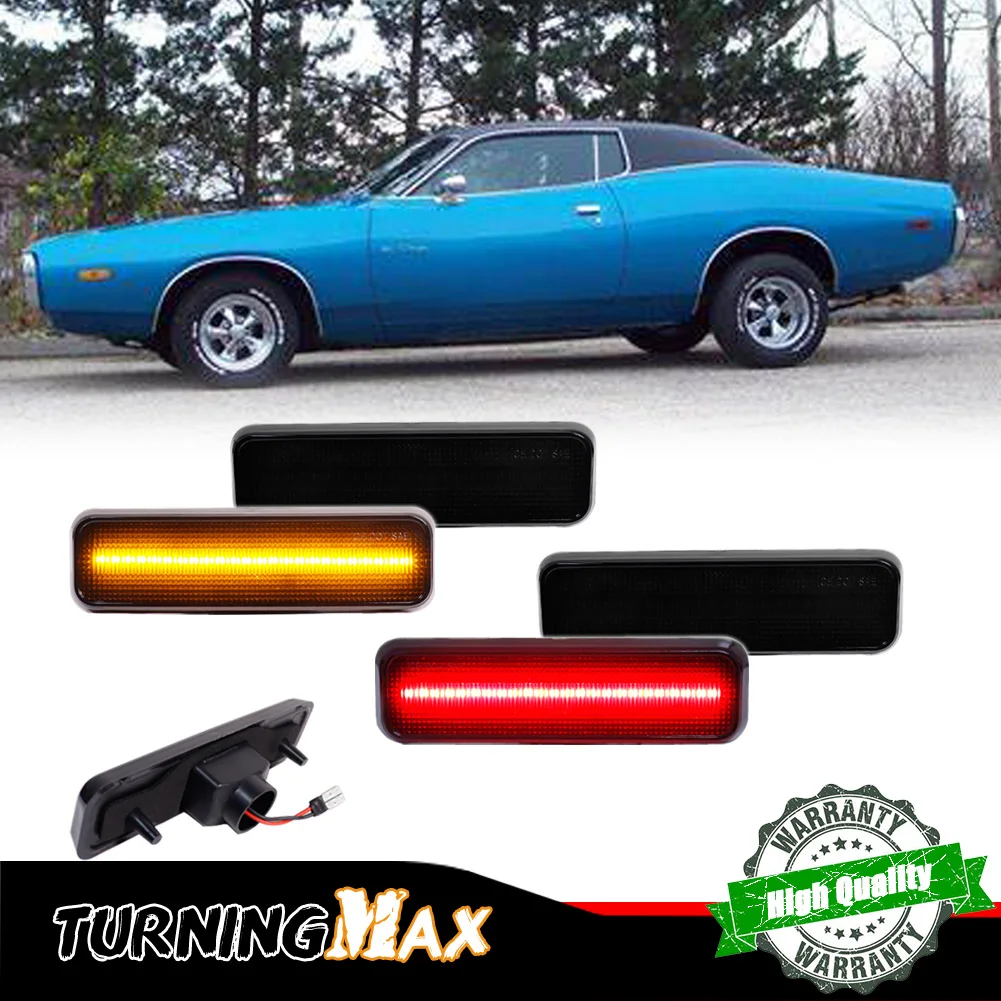 Front / Rear Bumper Side Marker Lights For Dodge Charger Dart Aspen, For Plymouth Barracuda Satellite Duster Valiant