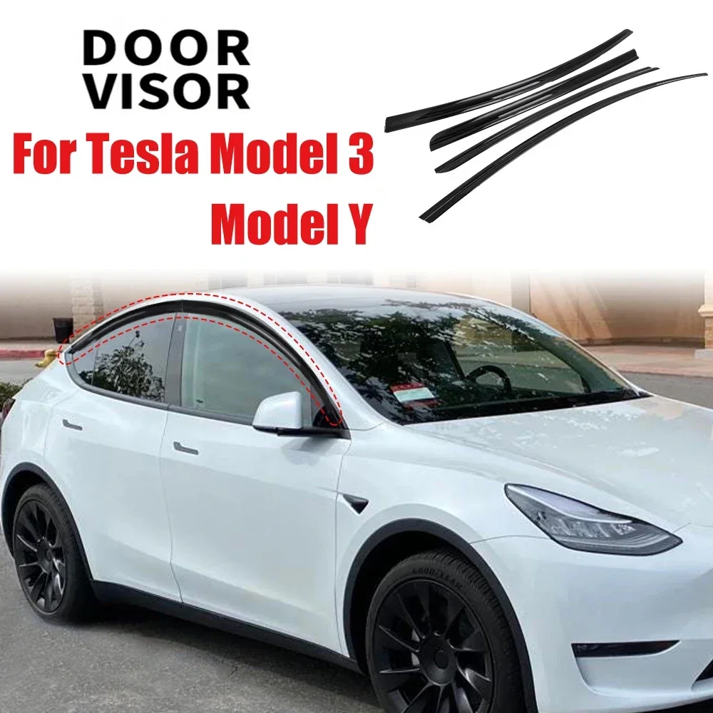 

VASTZ Tuning Decoration Body Kit Wind Deflector Rain Guard Brow for Tesla Model 3 Y Window Visors Shade Refit Accessories