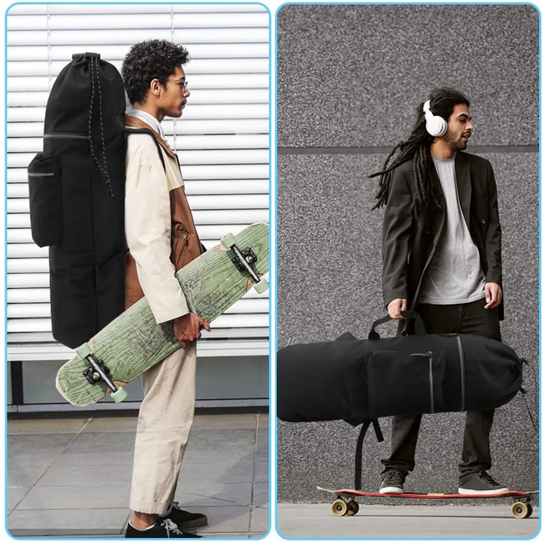 Skateboard Bag for Men WaterProof Skateboard Backpacks Bag with Adjustable Shoulder Straps Portable Skateboard Case1