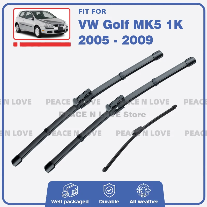 

For Volkswagen VW Golf 5 V 1K MK5 2005-2009 Rabbit GTI R32 LHD RHD Window Windscreen Windshield Front Rear Wiper Car Accessories