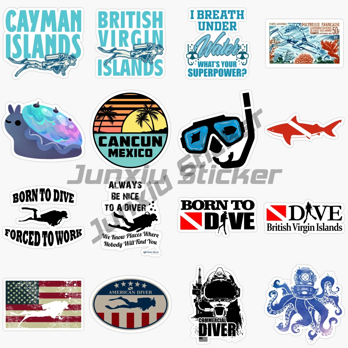 Scuba Diving Diver Flag Turtle Sticker Car Motorcycle Laptop Wall Room Truck Window Helmet Camper Waterproof Decal