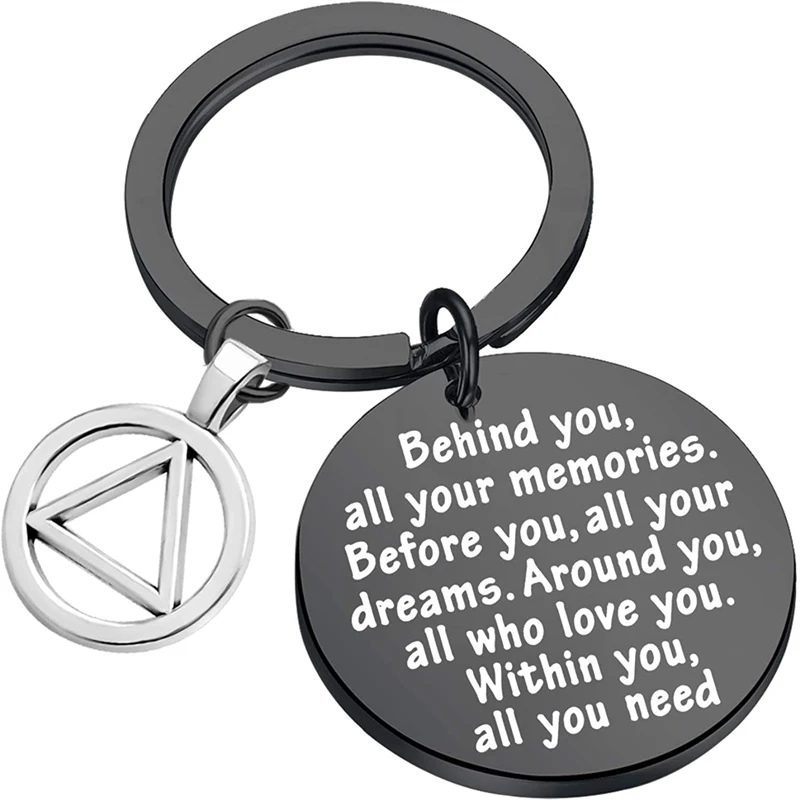 Sobriety Keychain Addiction Recovery Gift, AA Alcoolics, Anonymous Kokor, New BeginO2 Gift