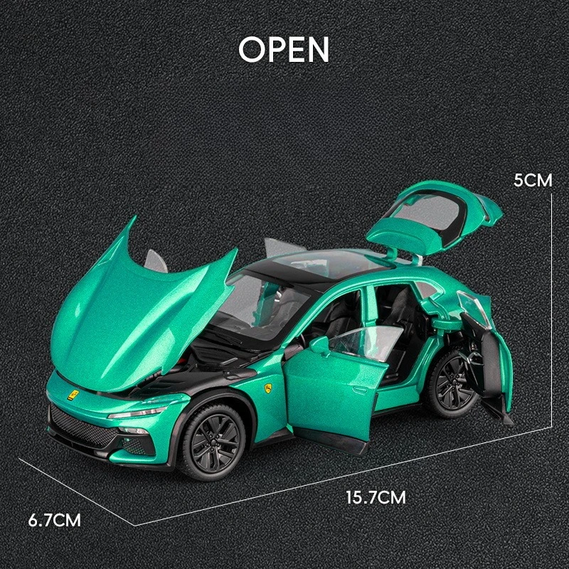 1:32 Purosangue FUV محاكاة سبيكة سيارة فاخرة نموذج ثابت الديكور الصوت ضوء سيارة رياضية لعبة طفل هدية #5