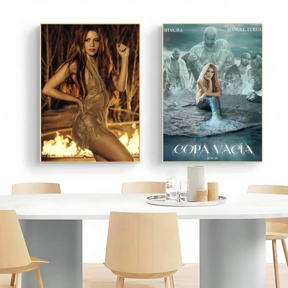 singer energetic S-Shakira Poster Wall Art Print Poster Decorative Mural Home Decor Gift Unframed