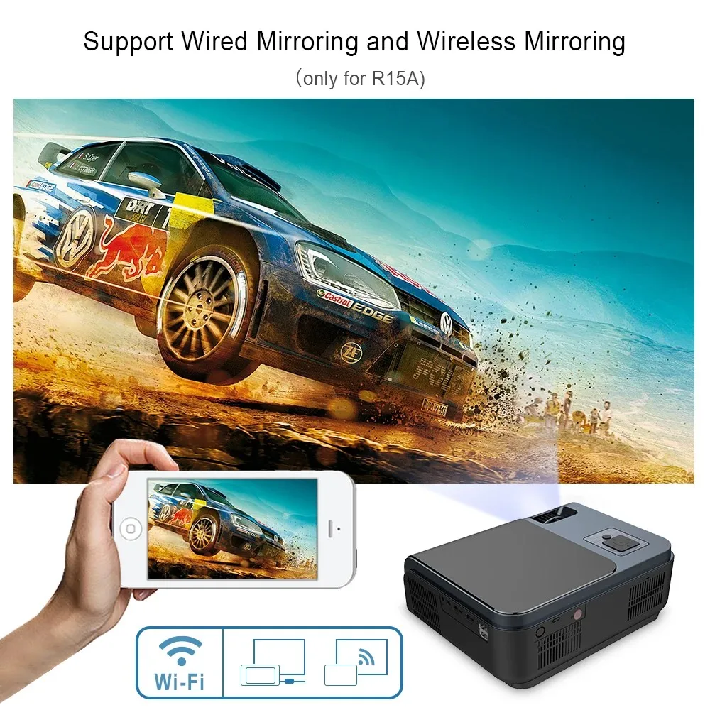 Everycom R15 Native 1080P Video Projector 5G Wifi  Full HD 6800 Lumens FHD Bluetooth Keystone Movie Beamer Home Cinema