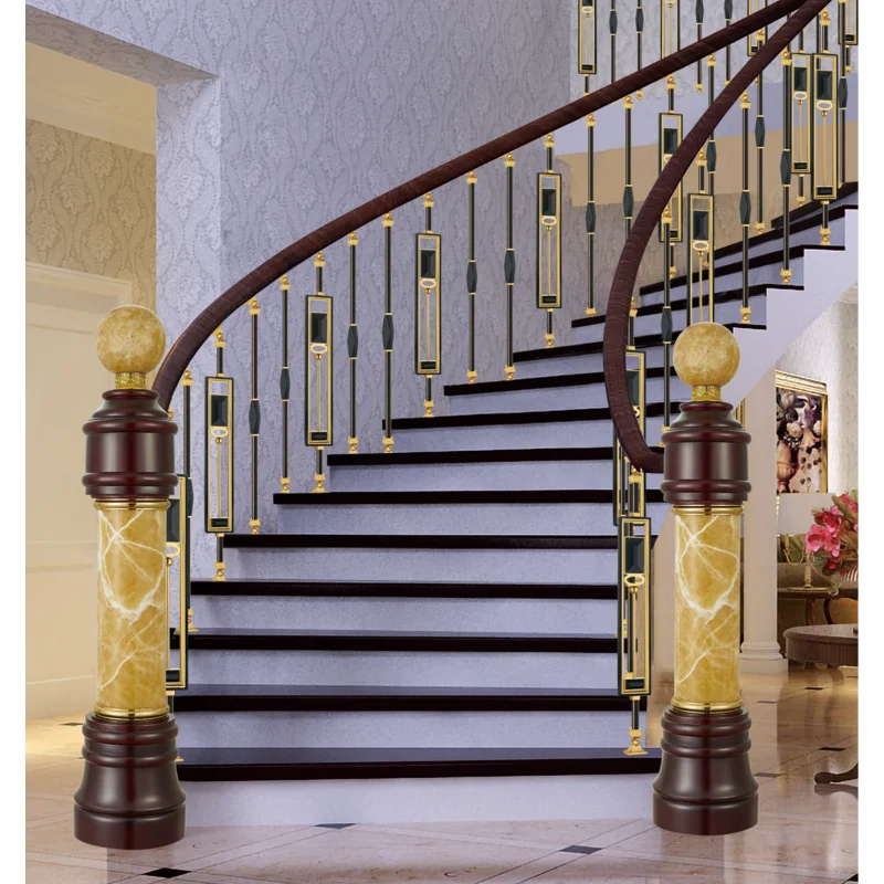 Barrières d'escalier de conception moderne, Support de main courante, Baluster d'escalier en alliage d'aluminium personnalisé