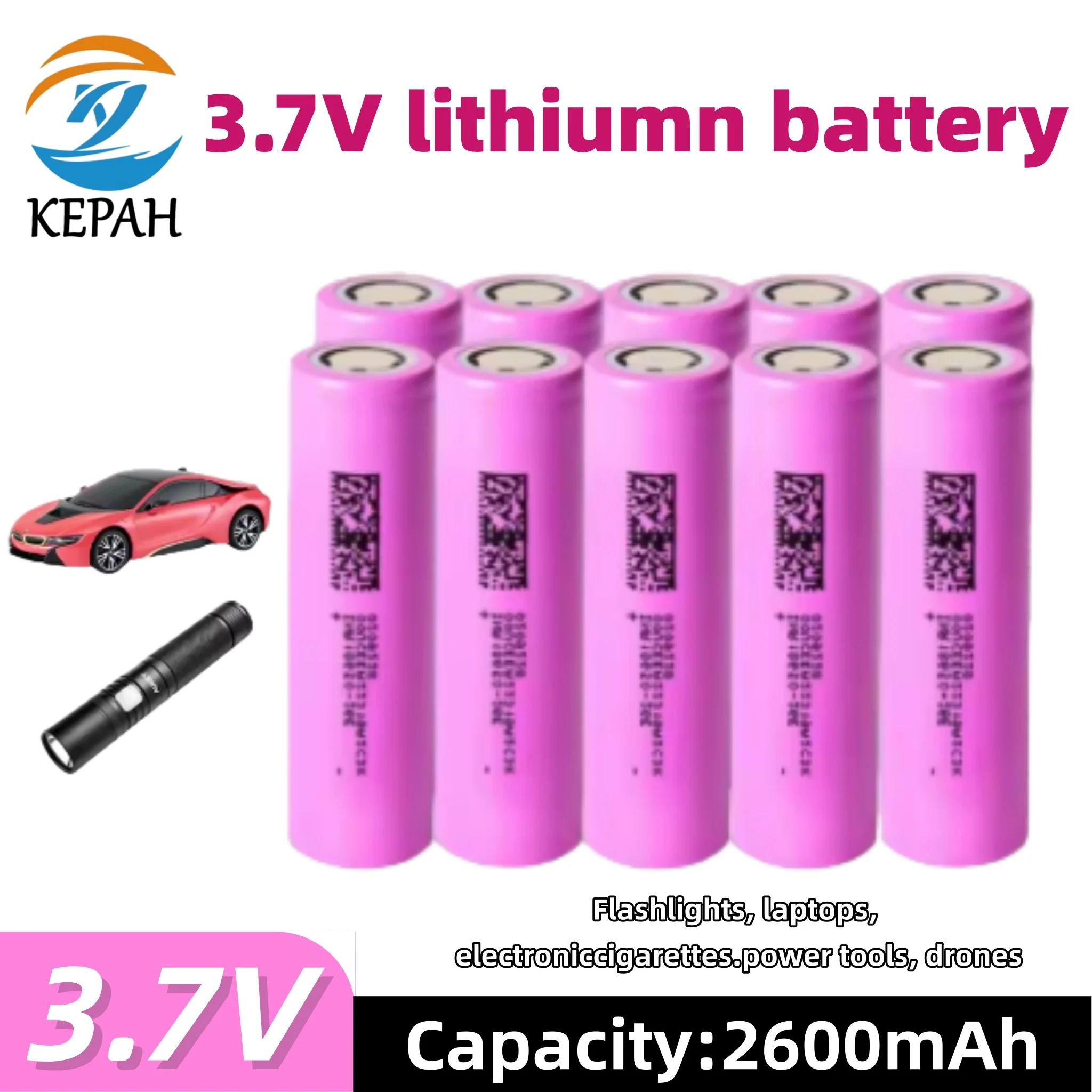 Cost-Effective186503.7V2600mAhBattery｜RechargeableforFlashlightsTools&PowerBanks