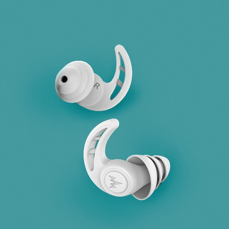 Tappi per le orecchie F3MA per riduzione del rumore durante sonno Comodi tappi per le orecchie bloccanti in silicone 2X