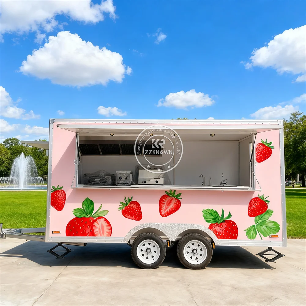 

Mobile Kitchen Food Trailer Hot Dog Cart Remorque Bbq Smoker Ice Cream Trailer Concession Food Truck With Full Kitchen