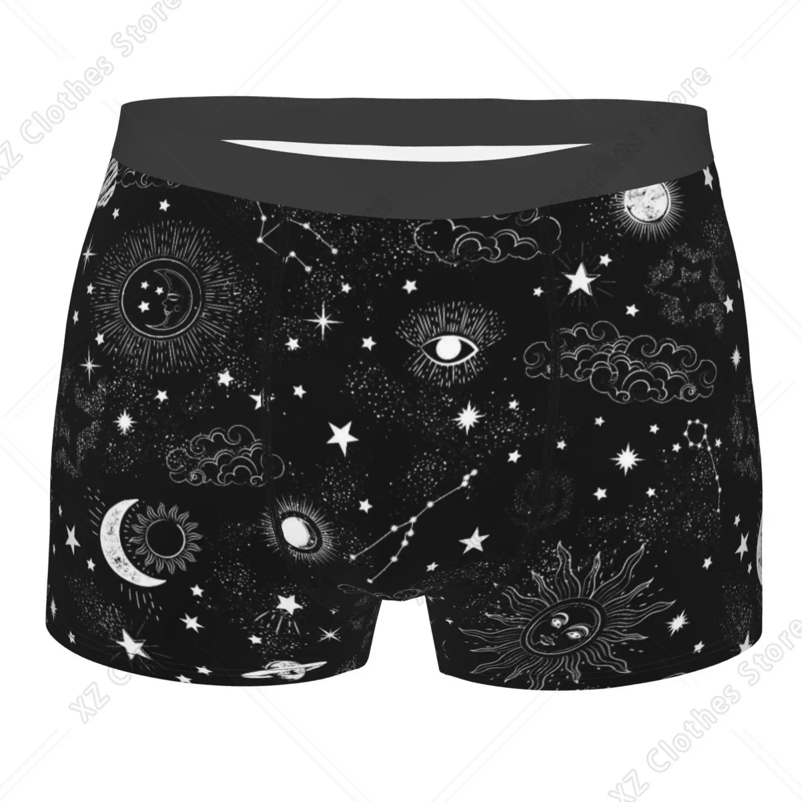Sun Moon Galaxy Space Print Men Underwear Boxers Breathable Mens Boxershorts Men's Panties Underpants Man Boxers Briefs Trunks