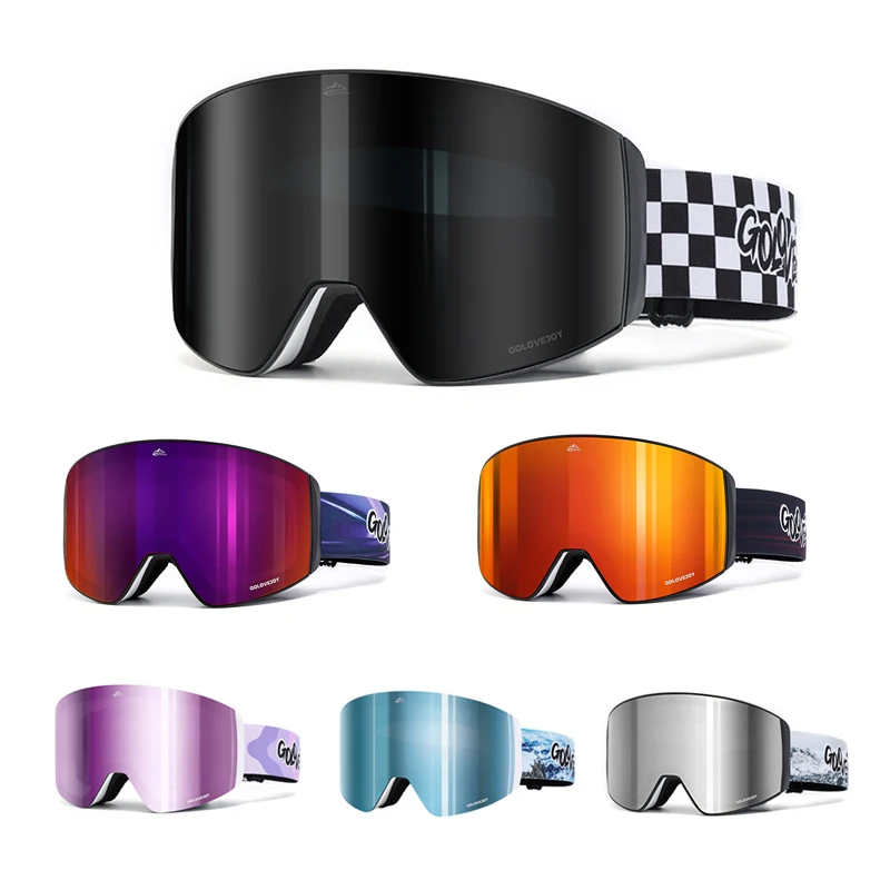 

Magnetic Ski Goggles Double Layer Anti-fog and Quick-Change Lens 100% UV400 Snowboard Goggles for Men Women Snow Sunglasses