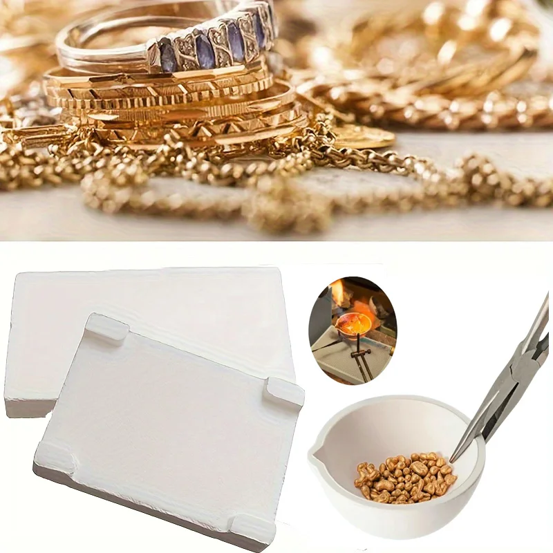 High Temp Quartz Soldering Brick - Fireproof Surface for Jewelry Making Manual Gold/Silver/Copper Metal Work Non-Electric Tool