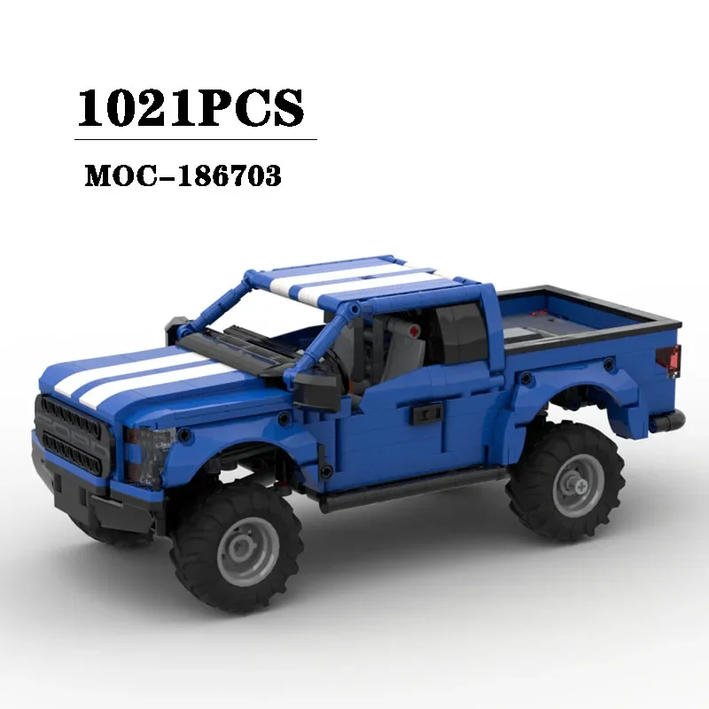 

Building block MOC-186703 truck pickup truck splicing model 1021PCS boys puzzle education birthday Christmas toy gift decoration