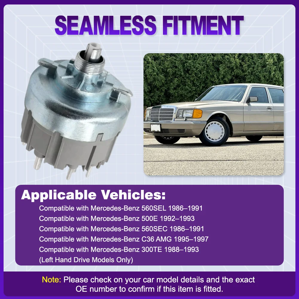 

Headlight Headlamp Dimmer Switch 0005456204 A0005456204 for Mercedes Benz W124 W126 W202 300D E320 300SEL