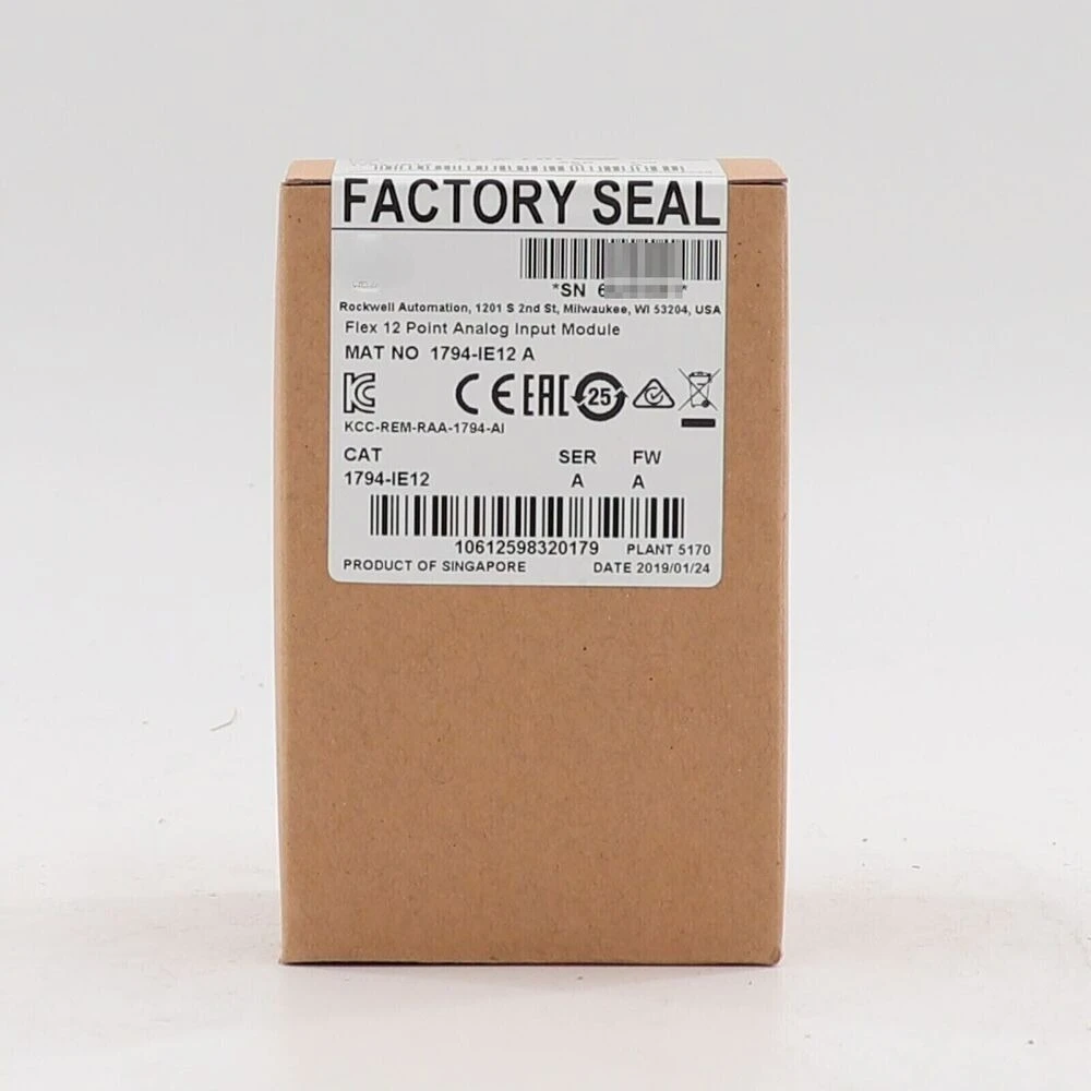 

New Factory Sealed 1794-IE12 SER A Flex 12 Point Analog Input Module 1794IE12