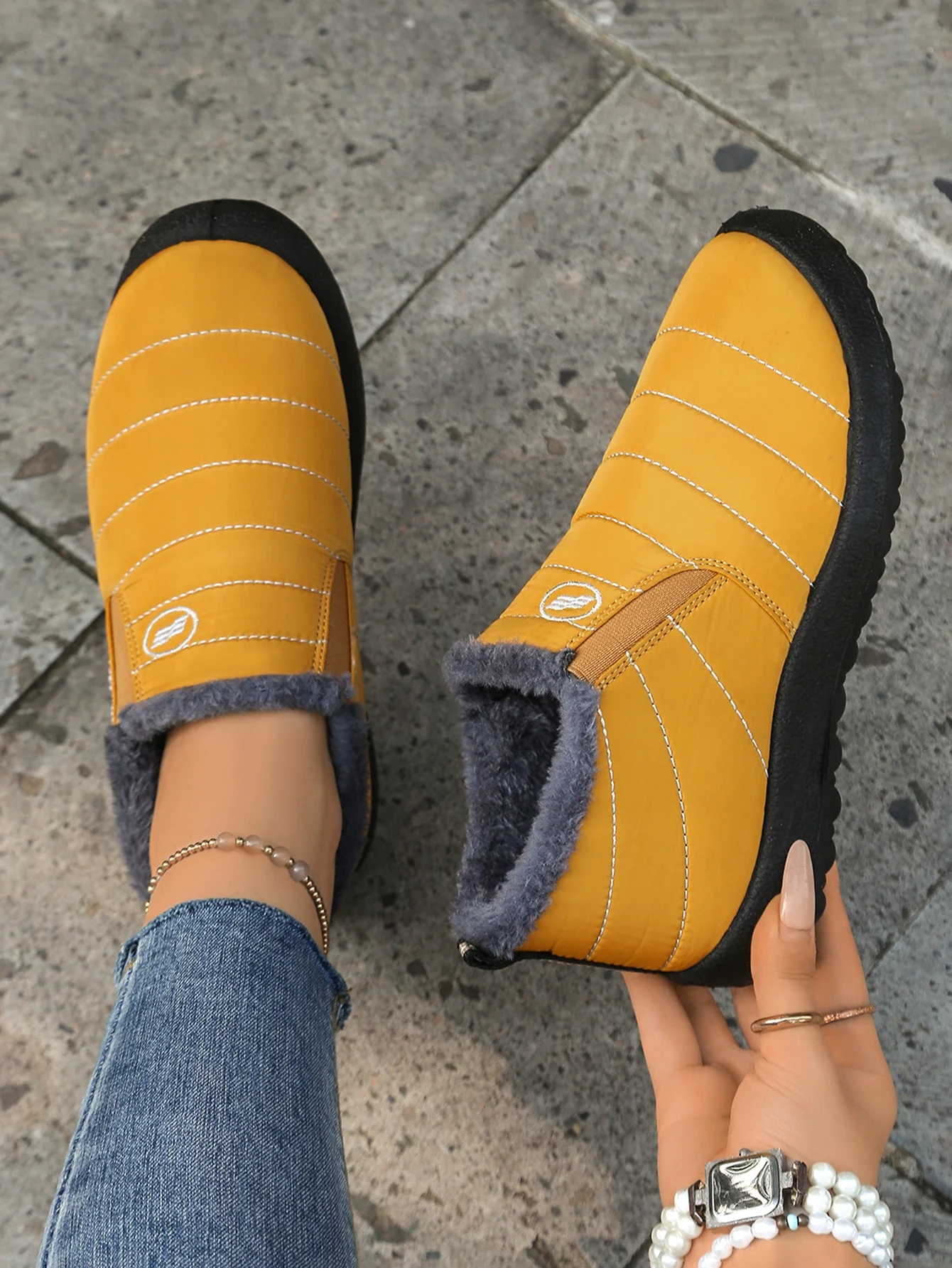 Damen-Winterstiefel 2025: Neue wasserdichte Plüsch-Schneestiefel für Damen – Warmhaltend, im Angebot mit kostenlosem Versand – Detail 12