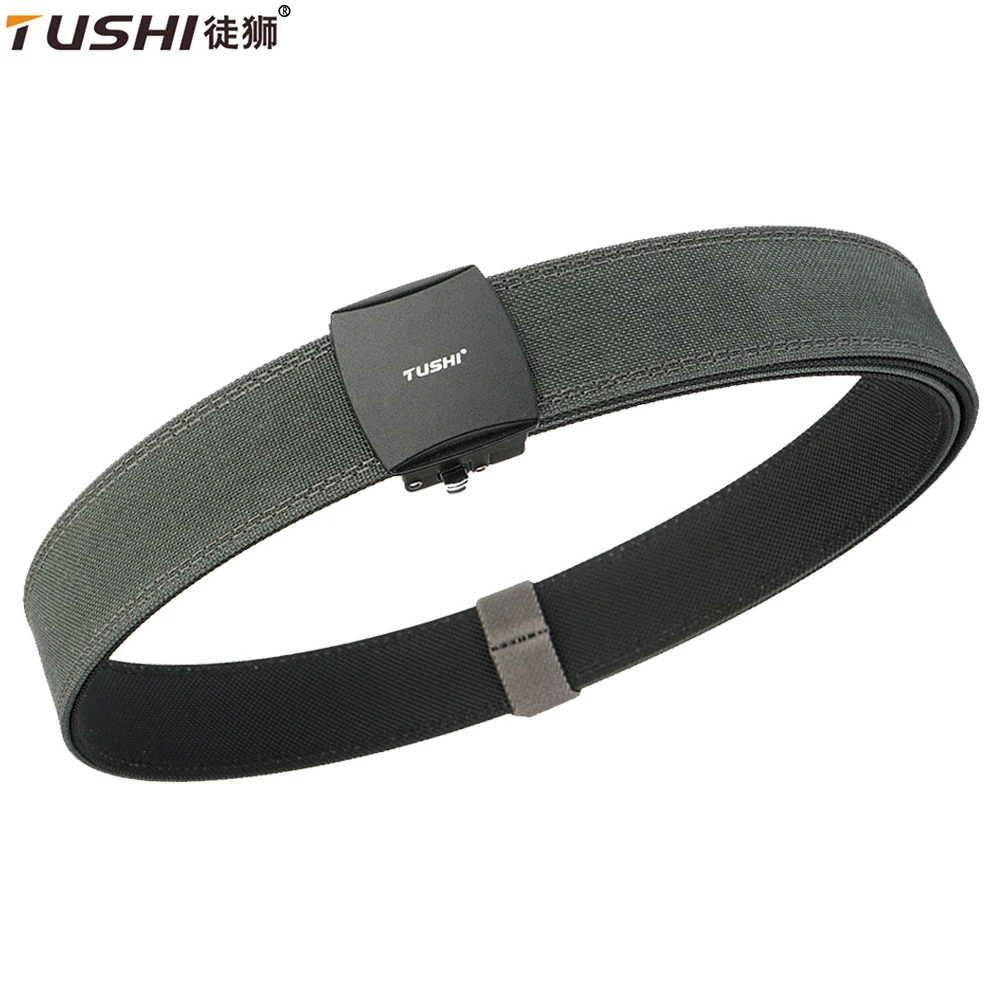 

TUSHI Official Genuine Men's Military Tactical Belt 1100D Thick Nylon Alloy Automatic Buckle IPSC Gun Belt Casual Girdle Male