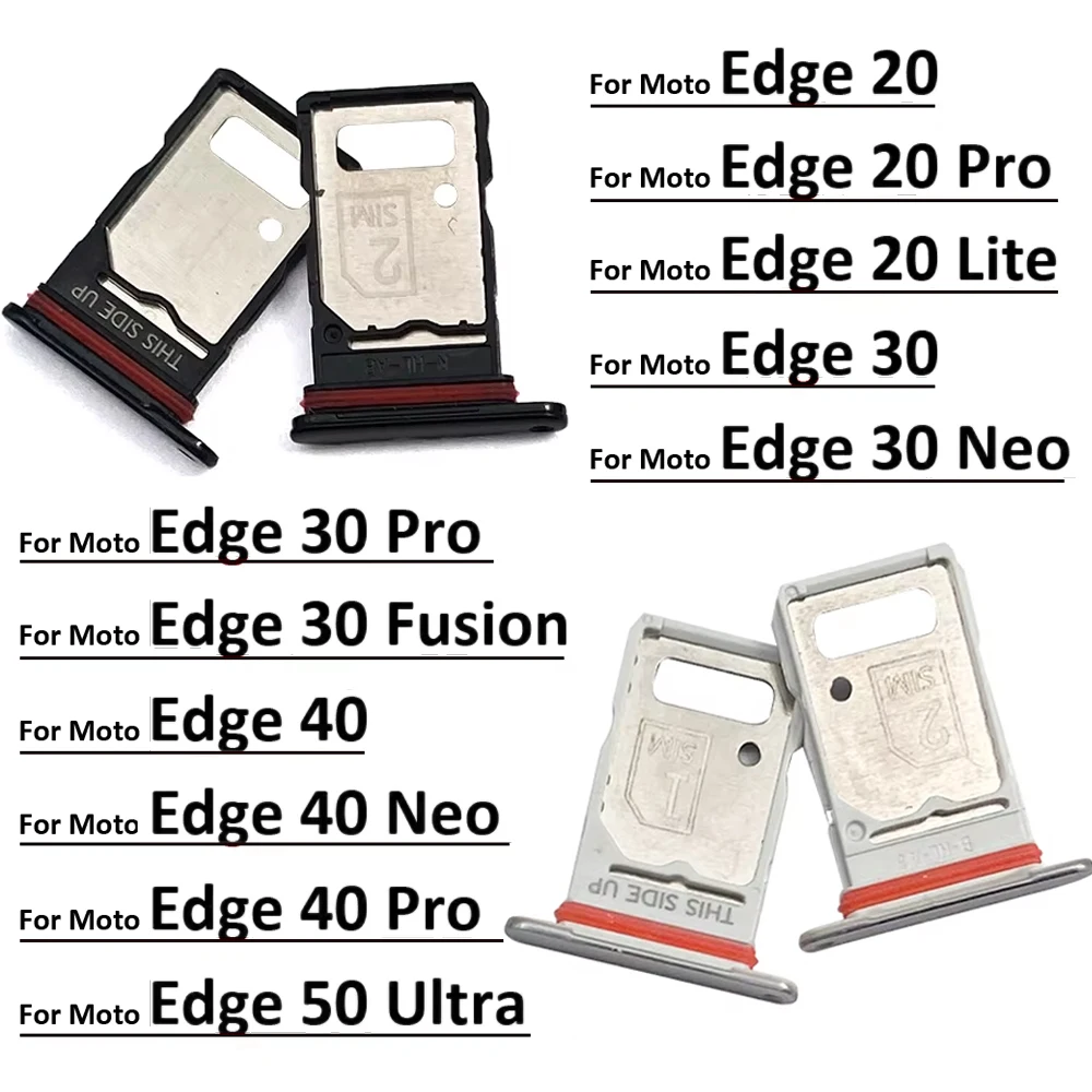 

Micro Nano SIM Card Holder Tray Slot Holder Adapter Socket For Motorola Moto Edge 20 30 40 50 Pro Neo Fusion Lite Ultra