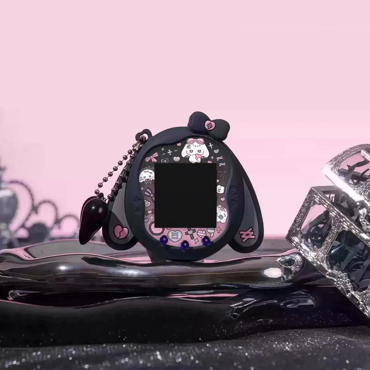 Neuestes Design Silikon-Schutzhülle mit Aufkleber „Love Chain“ für Tamagotchi Uni – Schutzhülle und Zubehör