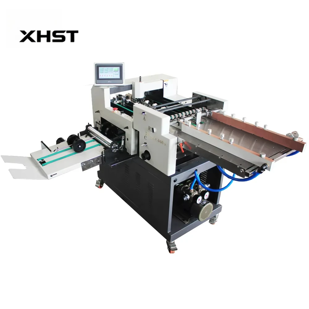 A3 High Speed 130m/min Touch Display Air Suction Feed Automatic Paper Cross Folding Machine 4 Comb + 1 Knife