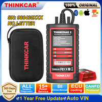 THINKCAR Thinkdiag 2 Full System Diagnostic Tool CANFD 15 Resets ECU Coding Bi-Directional OBD2 Scanner 1 Year Free Update