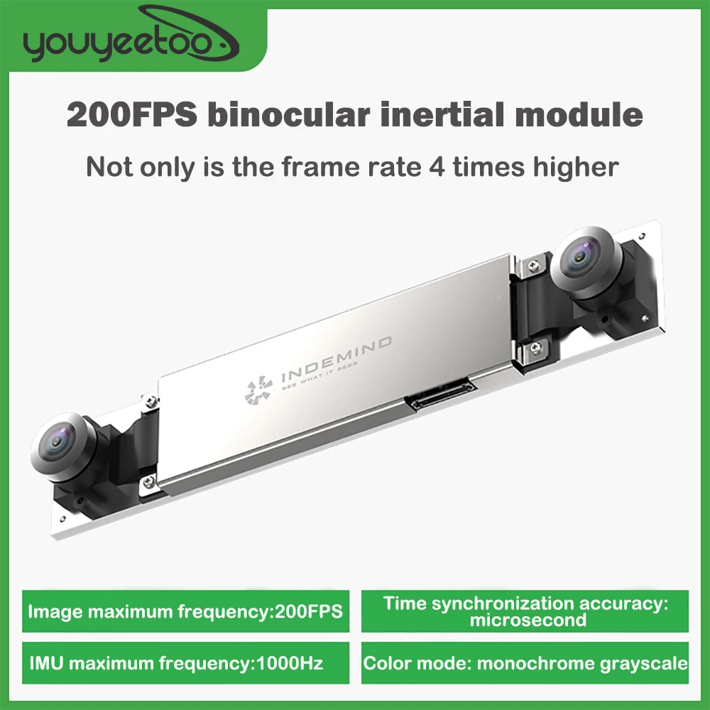 Youyeetoo Módulo Inercial Binocular Módulo de Visão Imu Vio Desenvolvimento Reconhecimento Estéreo r & d Câmera 3d Cpu Gpu 640 × 400 @ 25fps