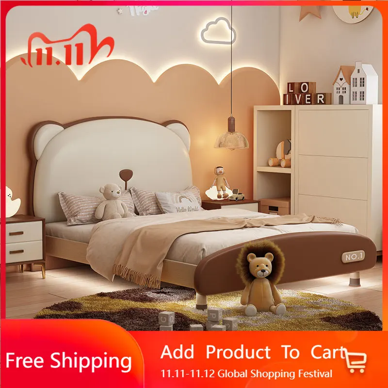 

Детская массажная кровать для девочек, двуспальная кровать размера «queen-size», деревянный дизайн, принцесса для сна, Letto Matrimoniale, модная мебель