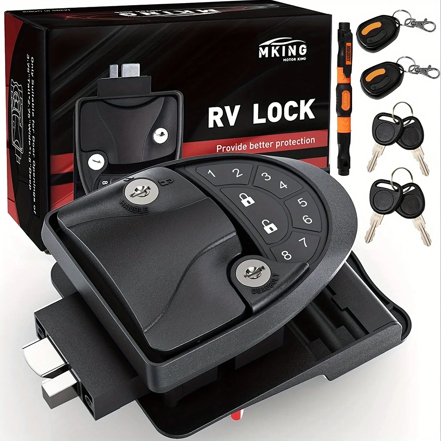 

Sturdy RV Keyless Entry Lock for Enhanced Security, Premium Zinc Alloy RV Lock with Keyless Entry for Travel Trailers and Camper