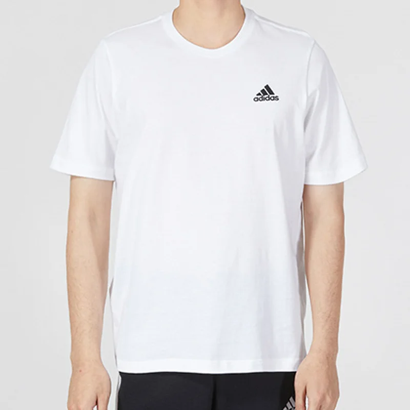 

Adidas Men's Authentic Pure Cotton Short Sleeve T-shirt Summer New White Running Casual Sportswear IC9286