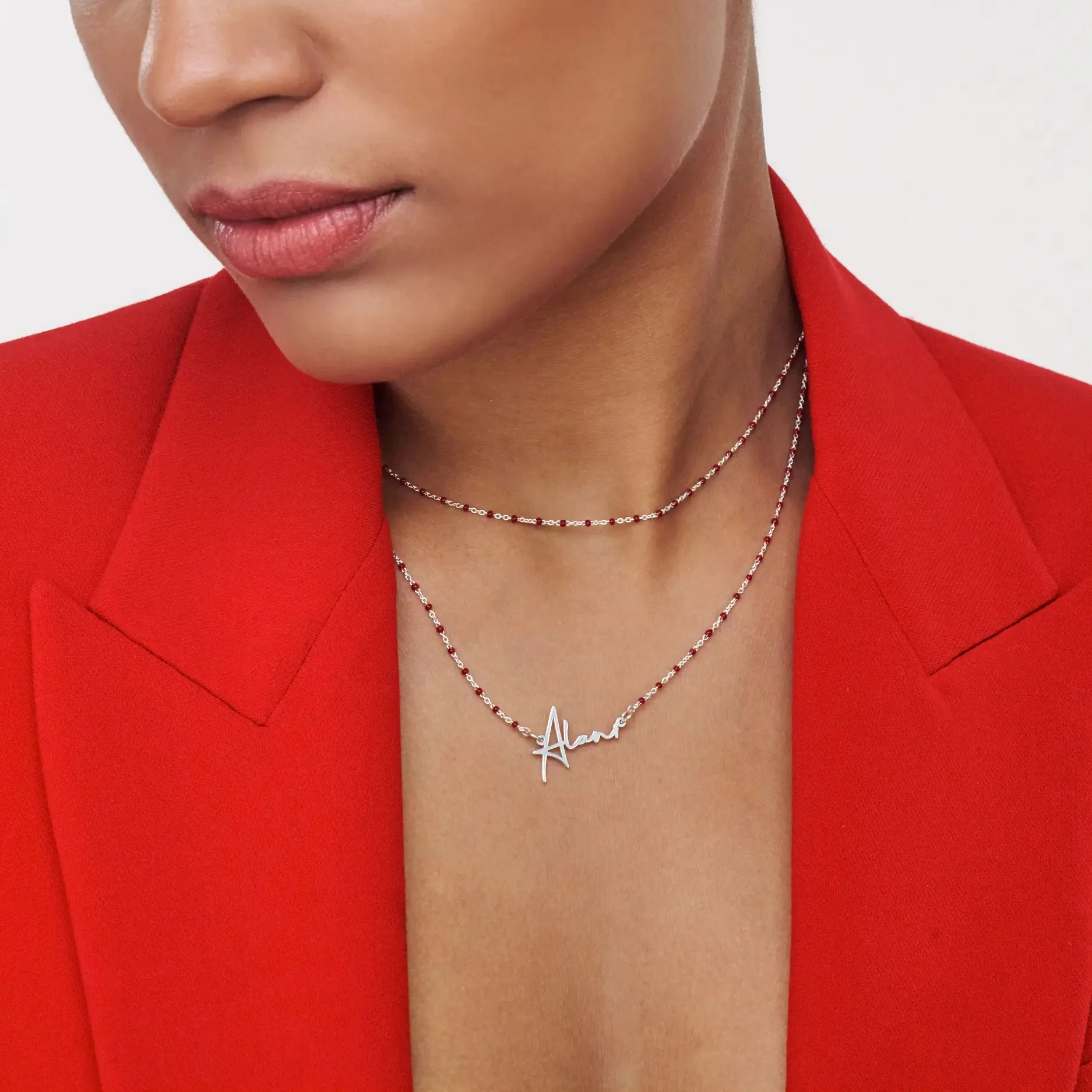 

Soltale Bordeaux Belle Name Necklace Stainless Steel Custom Jewelry Personalized Gift for Women Elegant Valentine Gift for Her