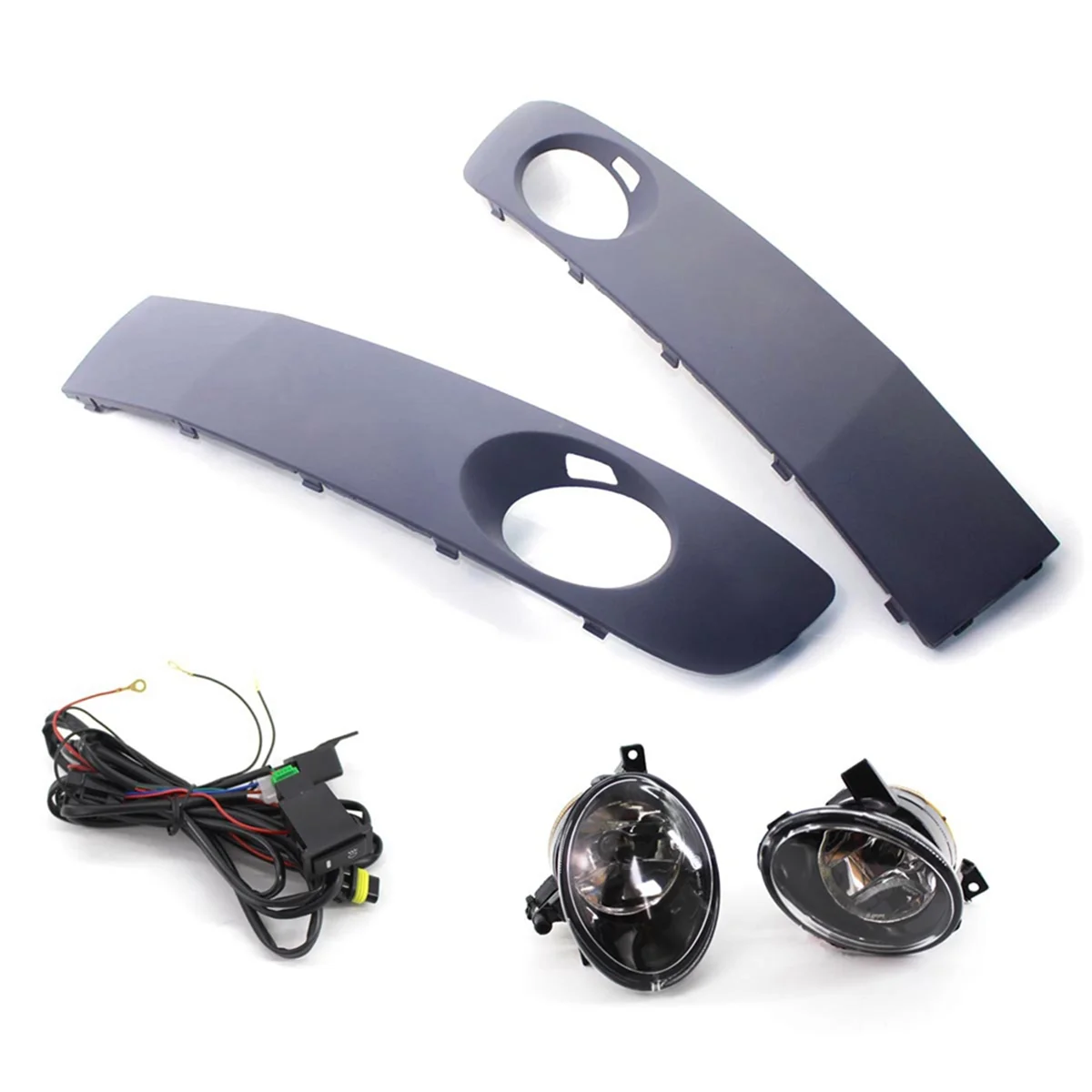 

NEW_Fog Light Assembly Fog Light with Grille Wiring Harness Kit