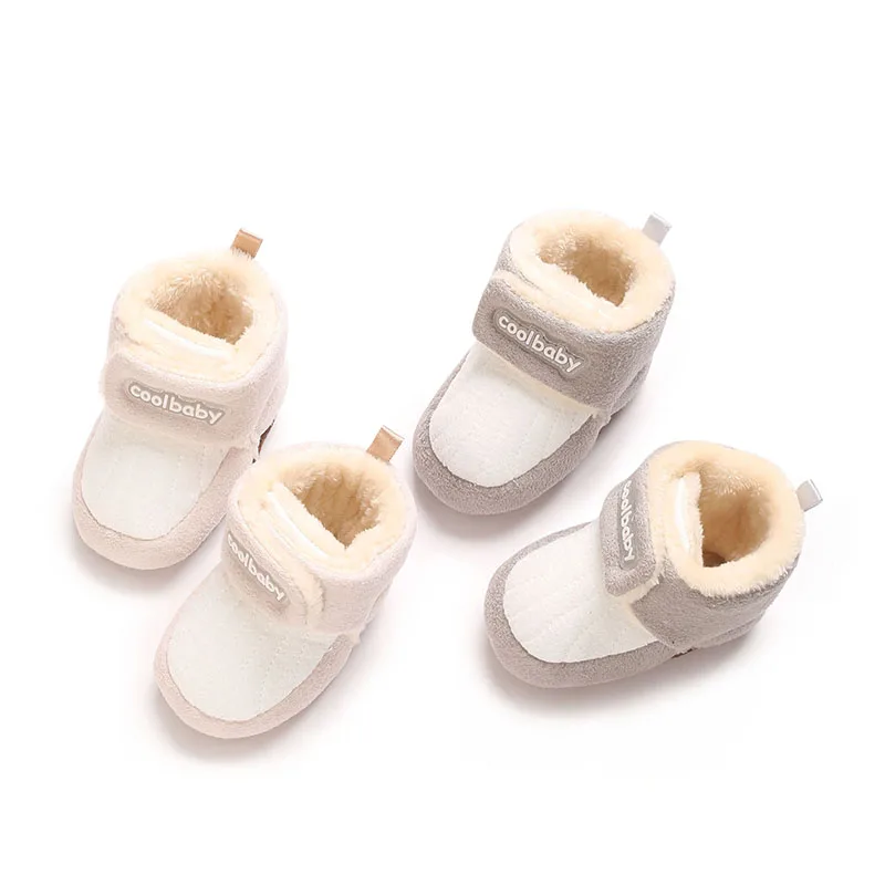 Winter Newborn Boys and Girls Cute Cartoon Cotton Shoes with Soft Sole and Warm Boots Preschool Walking Shoes Winter Newborn view 2