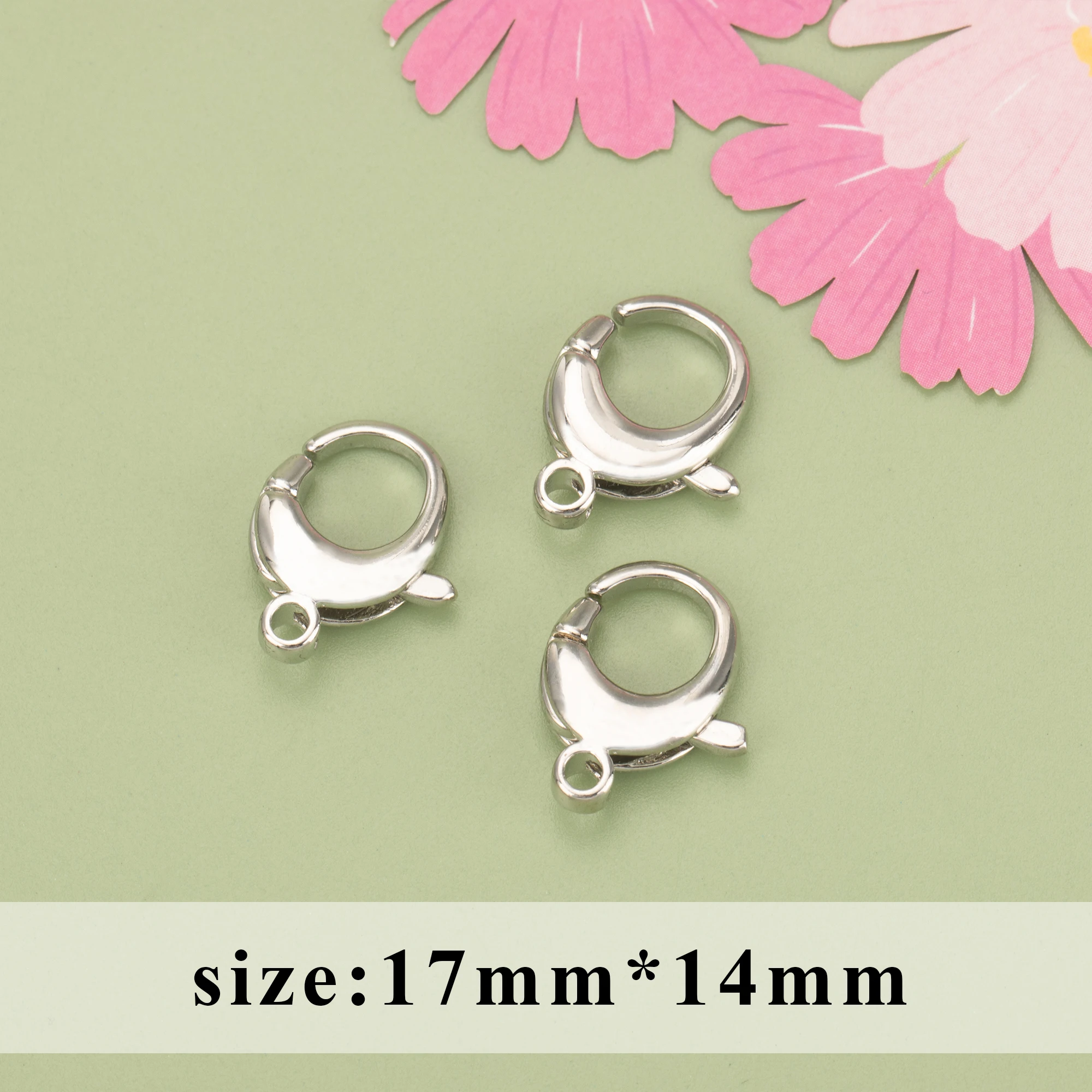 YEGUI M893,jewelry accessories,lobster clasp hooks,rhodium plated,copper metal,hand made,jewelry making,diy earring,10pcs/lot