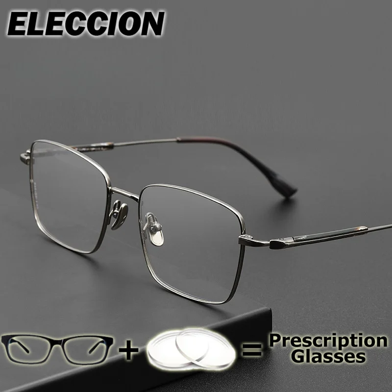 

ELECCION линзы по рецепту, очки для чтения при пресбиопии, близорукости, женские и мужские титановые гибкие оптические очки, мультифокальные