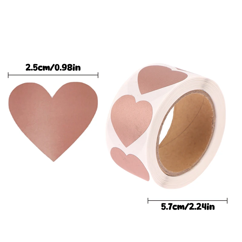 HOT! 300Pcs Heart Scratch Off Stickers Labels Scratch Sticker Label Stationery DIY Handmade Game Sticker Self-Adhesive Stickers