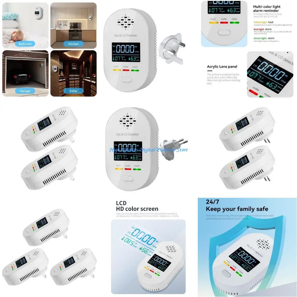 

U2JE Усовершенствованные детекторы угарного газа, комбинированный монитор температуры и влажности, многофункциональная CO для в