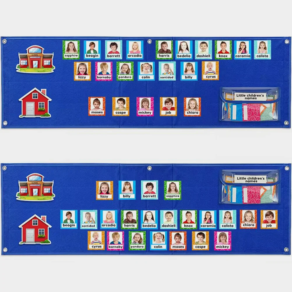 

Hanging Felt Board 1 Set Visual Schedule Calendar Chart For Learning Wall Mounted Triangle Stand Lightweight Educational