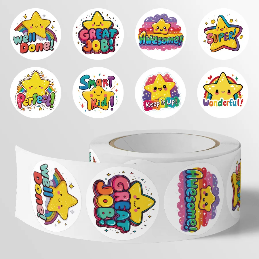 Star Motivation Stickers, Encouragement Stickers for Kids,Teacher Reward Stickers Roll Potty Training for School Classroom Home. view 4