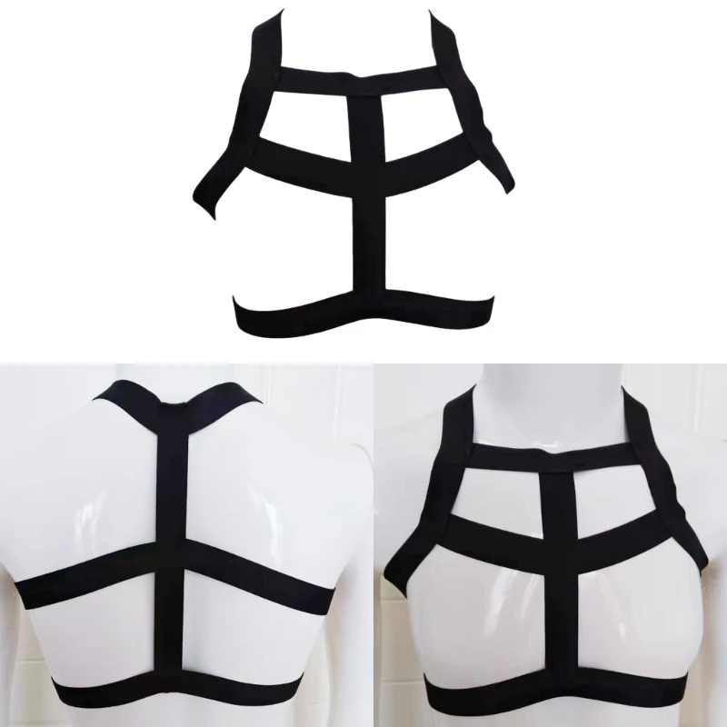 L5YA Elastic Shoulder Body Strap Cosplay Costume Halter Belt Muscles Protector Gifts