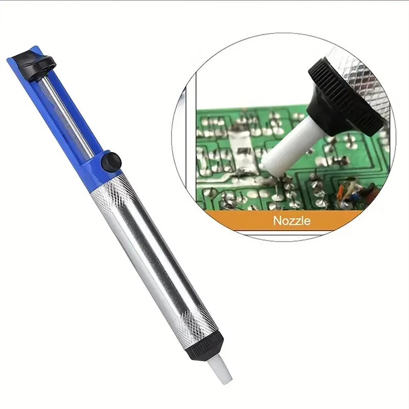 Sucker Pen Removal Vacuum Desoldering Pump Tool Aluminum Metal Desoldering Pump Suction Tin Gun Soldering