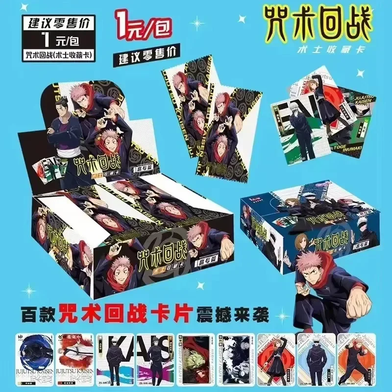 Tarjeta Jujutsu Kaisen Gojo Satoru Fushiguro Megumi Itadori Yuji Warlock personajes de Anime japonés juegos colección tarjeta juguete para regalo