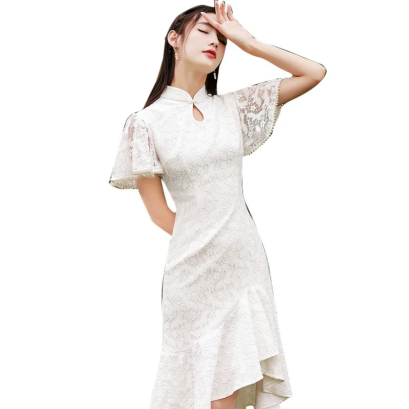 Z39 Cheongsam vestido de noche para novia, dama de honor, certificado de registro, nuevo estilo chino