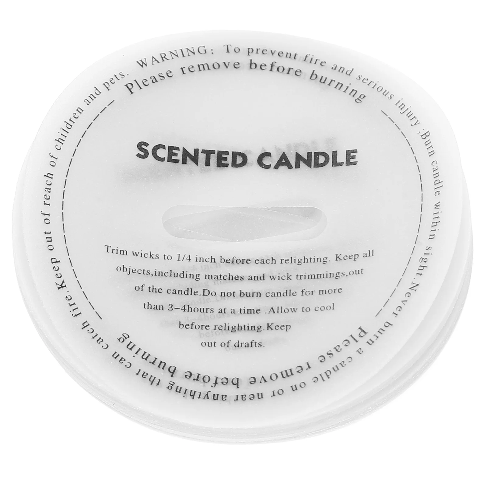

50Pcs Wax Candle Dustproof Covers Simple Design Round Shape Diy Candle Cups Protection Sealing Strips