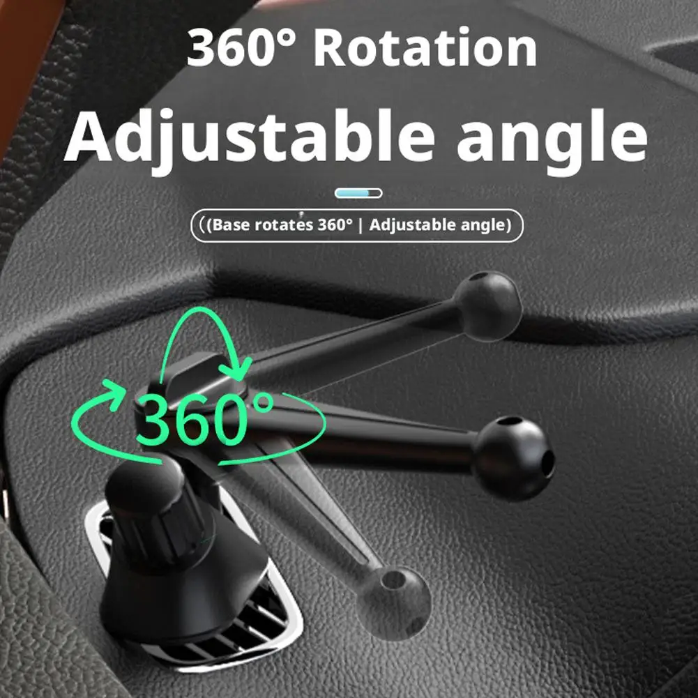 Universal Car Phone Holder Mount 17mm Ball Head Air Vent Clip Extension Arm Dashboard Windshield Cradle Support for iPhone Xiaom