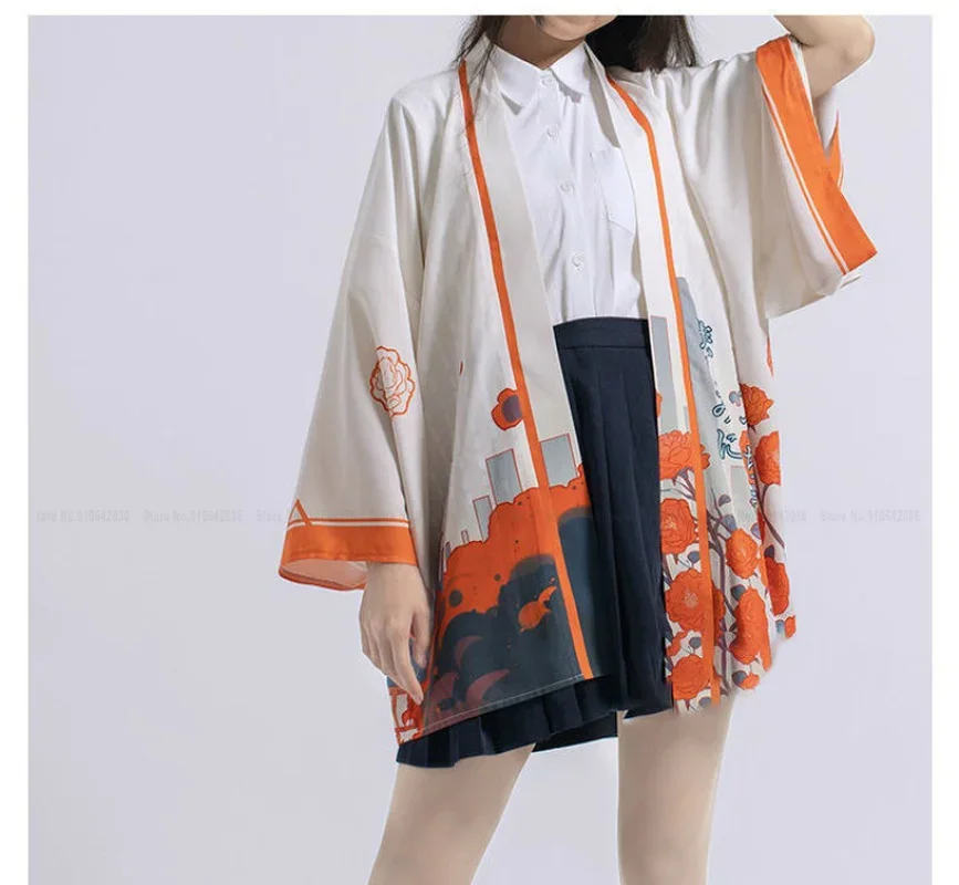 Unisex Cosplay Anime Harajuku Japanese Style Kimono Haori Cardigan Bungo Stray Dogs Dazai Osamu Costume Halloween Dress Up Party