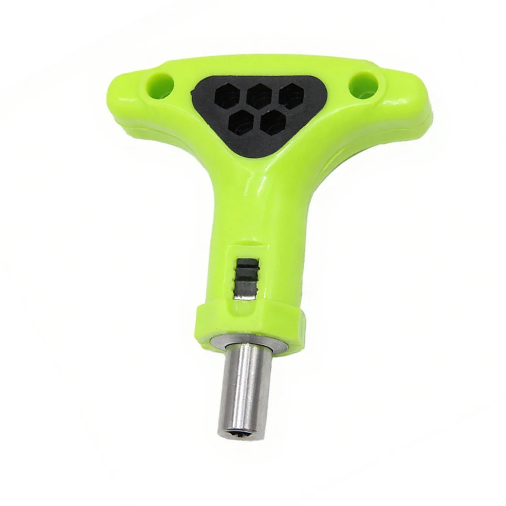 1PCS T Shape Ratchet Screwdriver Adjustable Wrench With Non-Slip Handle For 1/4 Inch Hex Screwdriver Bits Labor Saving Tools ﻿