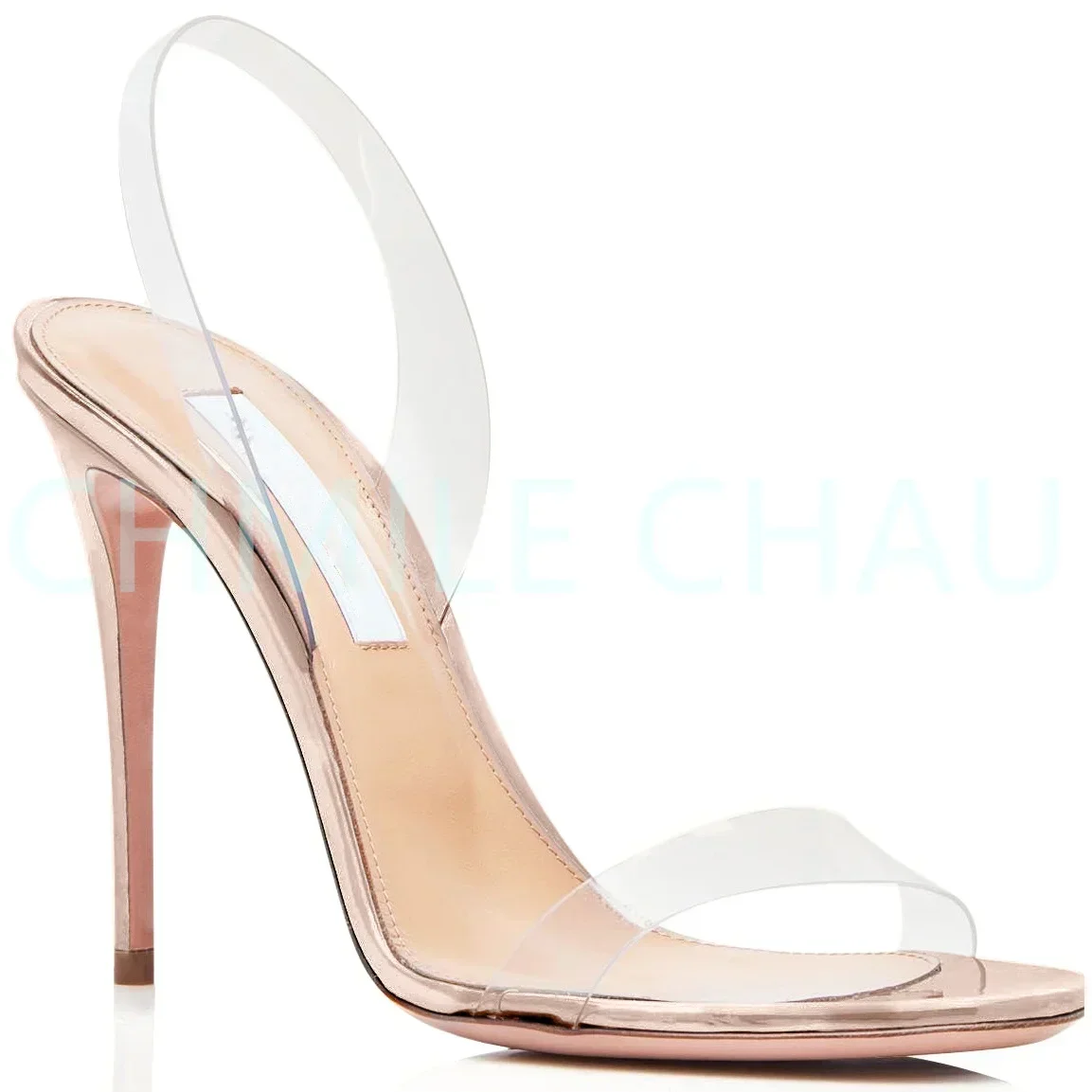 

【Measure your feet length before order】Luxry Women Sandal New Temperament Banquet Transparent High Heel Concise Shoe 62-CHC-30